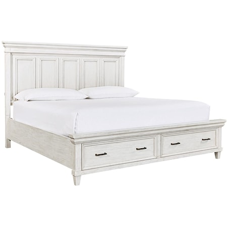 Queen Panel Storage Bed