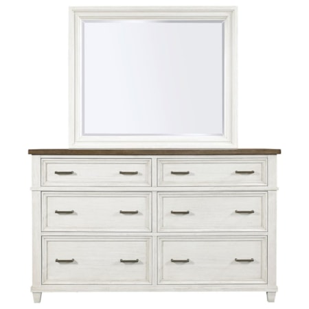 Dresser and Mirror Combination