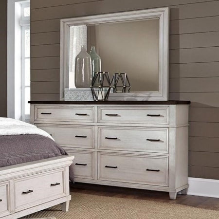 Dresser and Mirror Combination