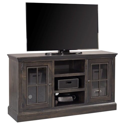 Transitional 59" TV Console with Wire Management