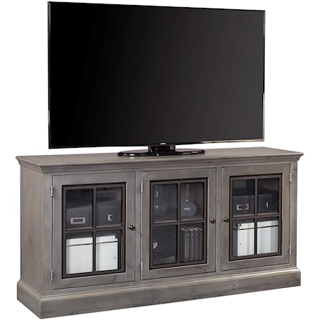 Transitional 66" TV Console with Wire Management