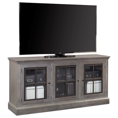 Transitional 66" TV Console with Wire Management
