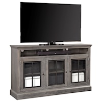 Transitional 66" Highboy TV Console with Wire Management