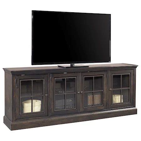 Transitional 84" TV Console with Wire Management