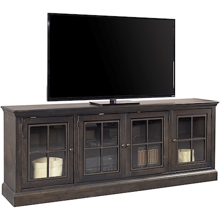 Transitional 84" TV Console with Wire Management