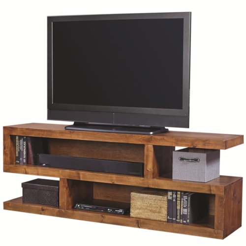 74 Inch Open Console with 4 Compartments