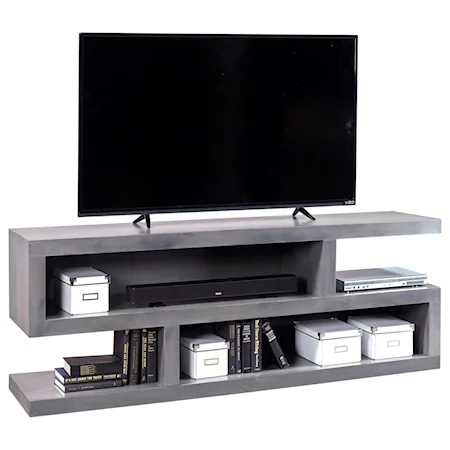 74 Inch Open Console with 4 Compartments