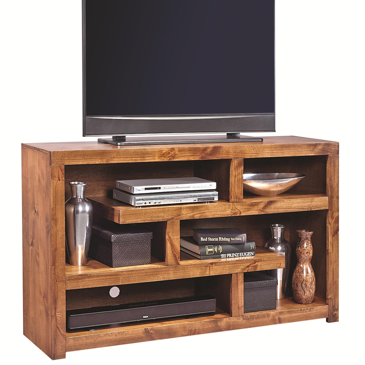 Aspenhome Contemporary Driftwood 60 Inch Open Console