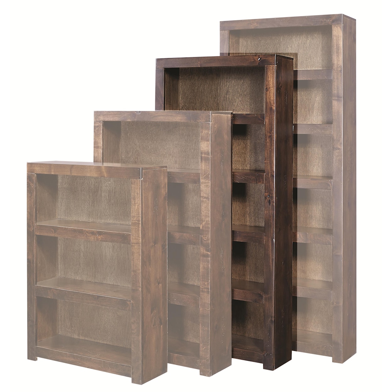 Aspenhome Contemporary Driftwood 72 Inch Bookcase