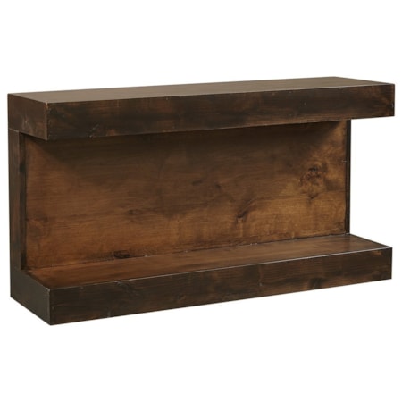 Transitional Sofa Table with Lower Open Shelf
