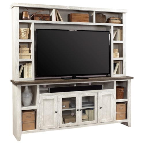 84" Console and Hutch with Soundbar Compartment