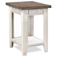 Chairside Table with Two-Tone Finish