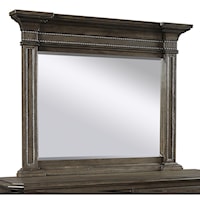 Traditional Estate Mirror with Leather and Nailhead Detail