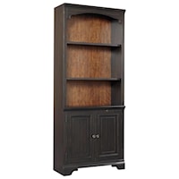 Transitional Door Bookcase with Adjustable/Removable Shelving