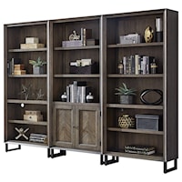 Contemporary Bookcase Set with Adjustable Shelves