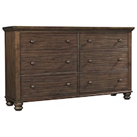 Transitional Dresser with 6 Drawers