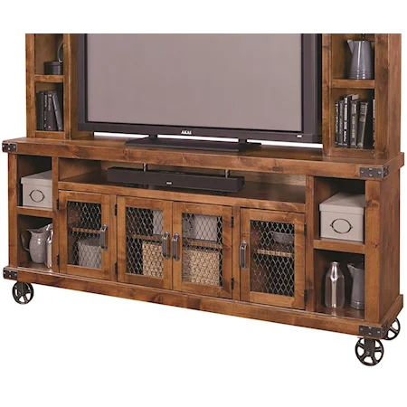 84" Console with 4 Wire Doors