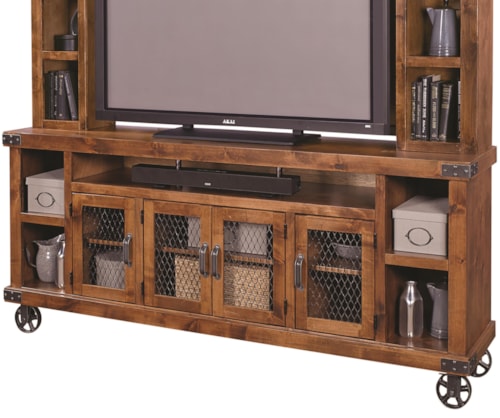 84" Console with 4 Wire Doors