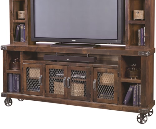 84" Console with 4 Wire Doors