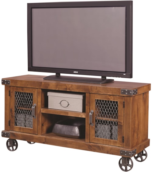 55" Console with Metal Casters