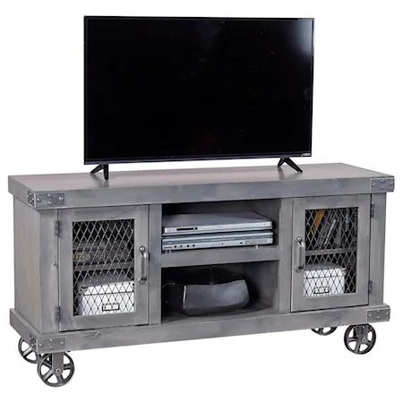 55" Console with Metal Casters