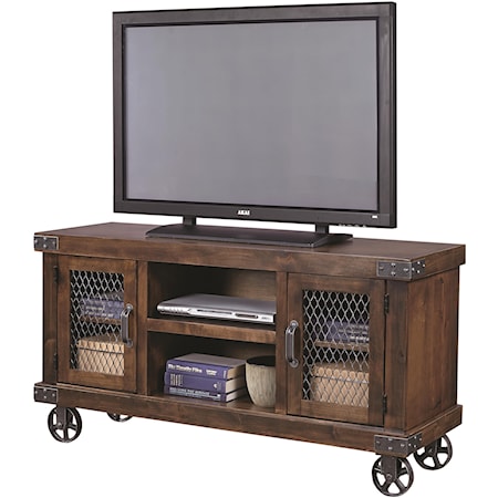 55" Console with Metal Casters
