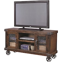 55" Console with Metal Casters