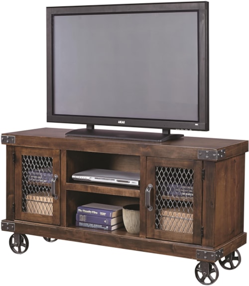 55" Console with Metal Casters