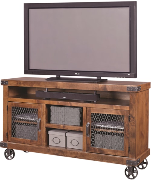 65" Console with Metal Casters