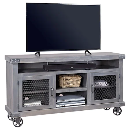 65" Console with Metal Casters