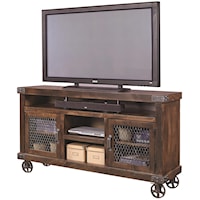 65" Console with Metal Casters