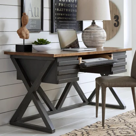 60" Writing Desk with 2 Deep Box Drawers