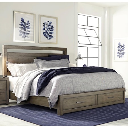 King Panel Storage Bed