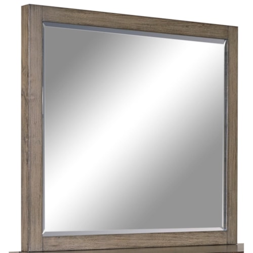 Contemporary Portrait Dresser Mirror with Beveled Glass