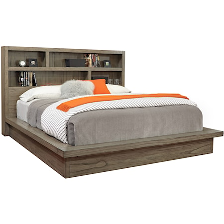 Contemporary California King Platform Bed with Dual USB Ports