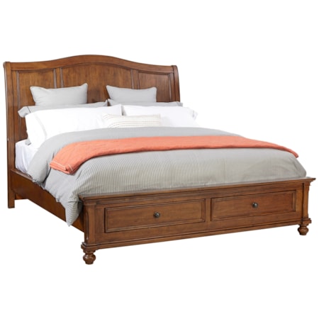 King Sleigh Storage Bed