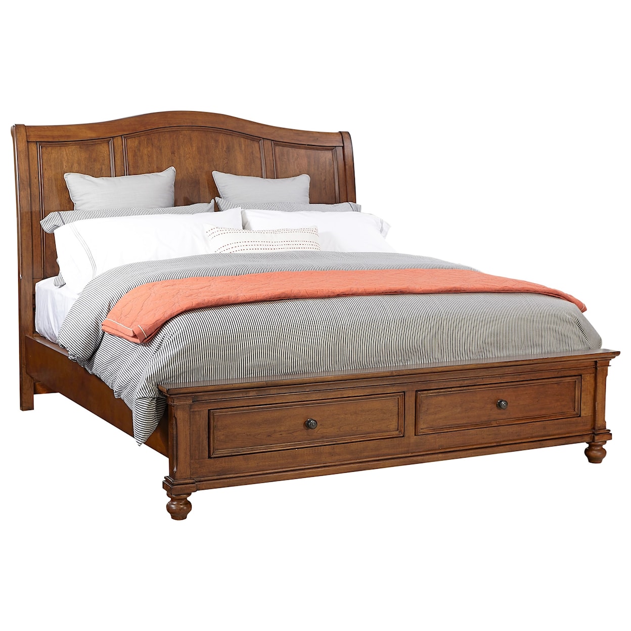 Aspenhome Oxford California King Sleigh Storage Bed