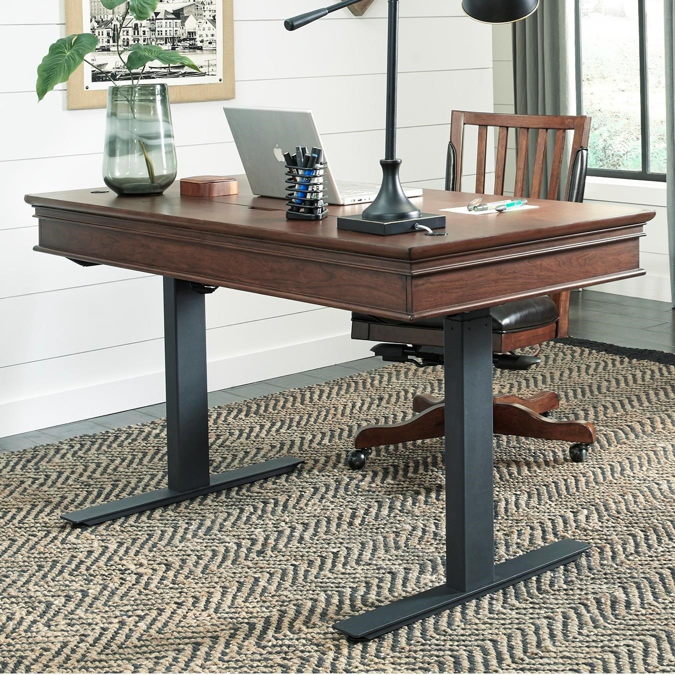 Aspenhome Oxford 60" Adjustable Desk with Outlets and USB Ports Find