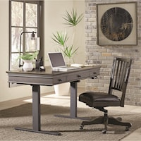 60" Adjustable Desk with Outlets and USB Ports