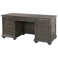 Executive Desk with Locking File Drawers