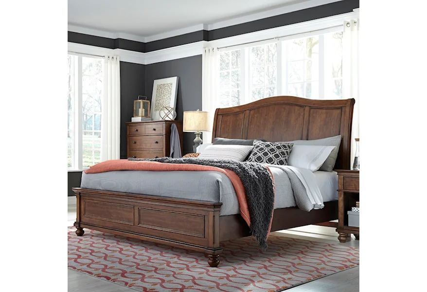 Oxford Queen Sleigh Bed by Aspenhome at Stoney Creek Furniture 