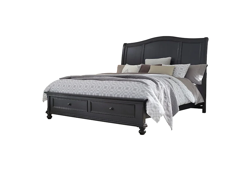Oxford Queen Sleigh Storage Bed by Aspenhome at Mueller Furniture