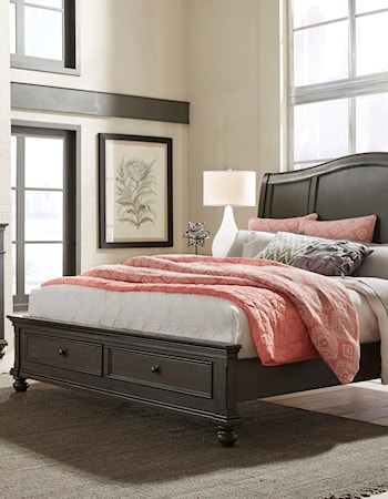 King Sleigh Storage Bed