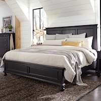 Queen Panel Low Profile Bed with USB Ports