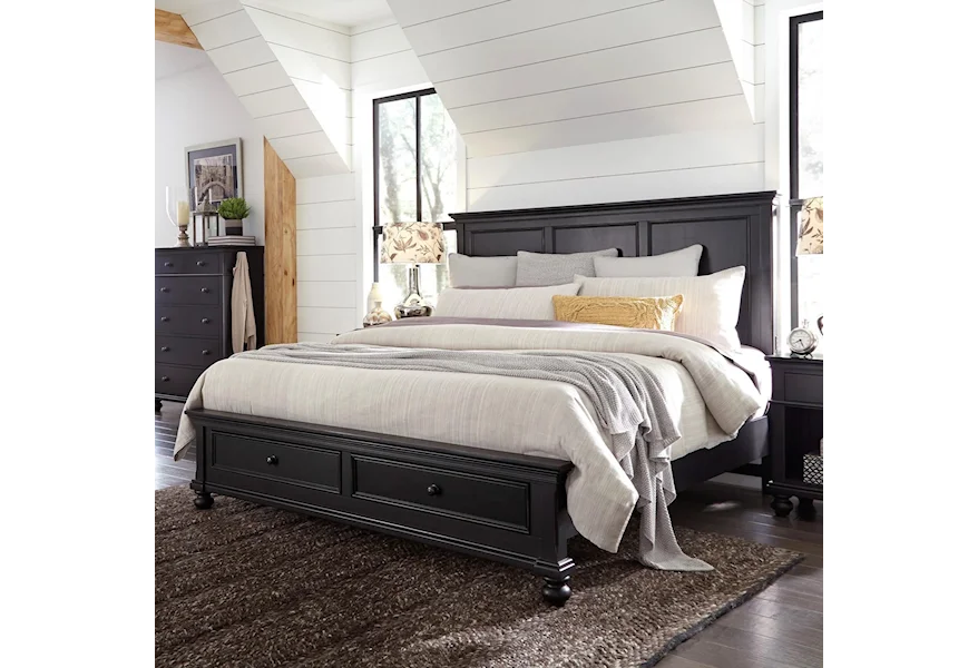 Oxford Queen Panel Storage Bed by Aspenhome at Mueller Furniture