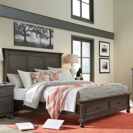 Queen Panel Storage Bed