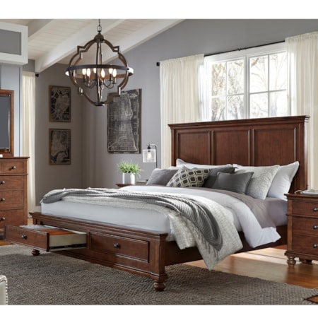 Queen Panel Storage Bed
