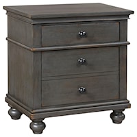 Transitional 2 Drawer Night Stand with AC Outlets