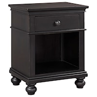 Nightstand with One Drawer and Open Shelf