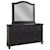 Aspenhome Oxford Transitional 6 Drawer Dresser and Mirror Set with Cedar and Felt Lining